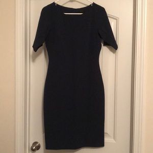 Navy blue dress.